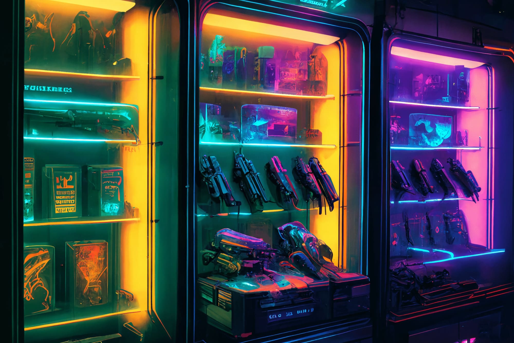 【美麗幻想的サイバーパンク背景】著作権フリーの高解像度画像(100枚)