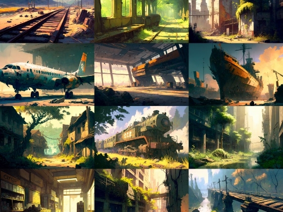 【美麗で幻想的な廃墟系の背景】著作権フリーの高解像度画像(100枚)