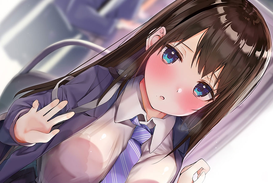 超耳语!~与色情清纯JK二条由乃在电车中~【立体声录音】