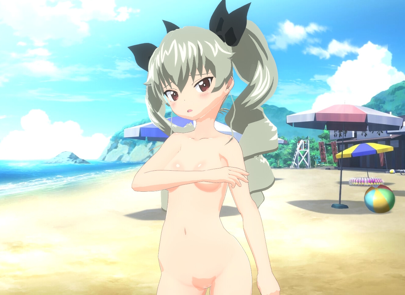 【VRM 同人作品】ガルパン アンチョビ (水着)