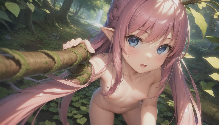【AI作品】エルフの森の女の子(128枚+健全イラスト558枚)