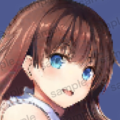 自作の人工知能で作成したドット絵アイコンイラスト10枚セットver3.0