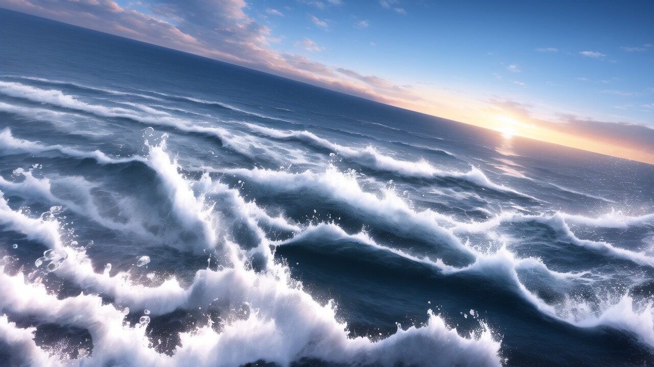 海の背景イラスト素材1