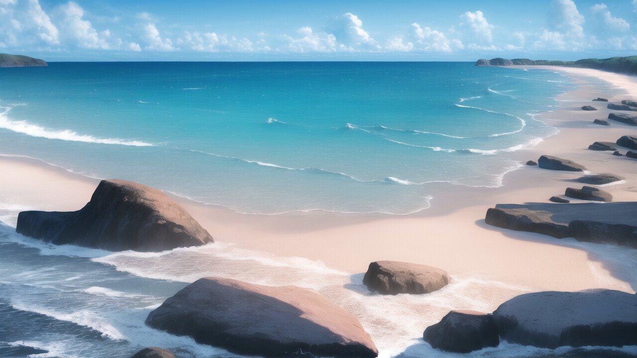 海の背景イラスト素材1