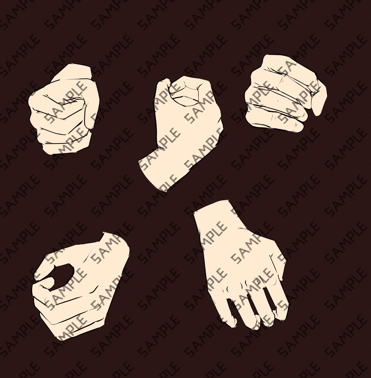Hands holding penises asset pack