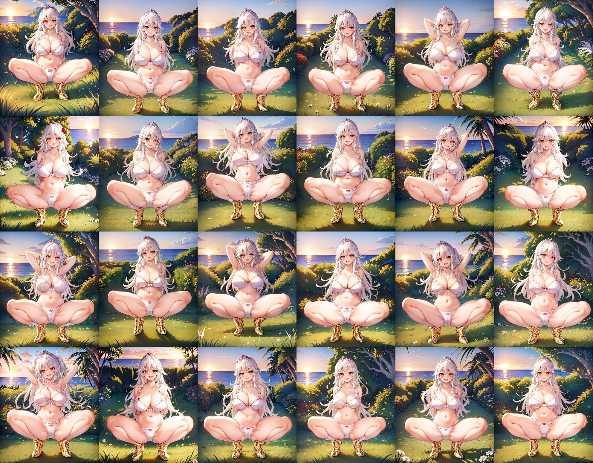 美しい姫が庭でアナタにムチムチボディを披露するのCG集