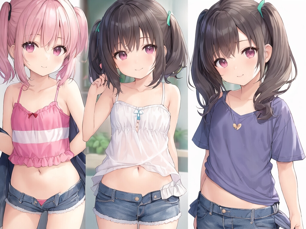 ショートパンツ少女