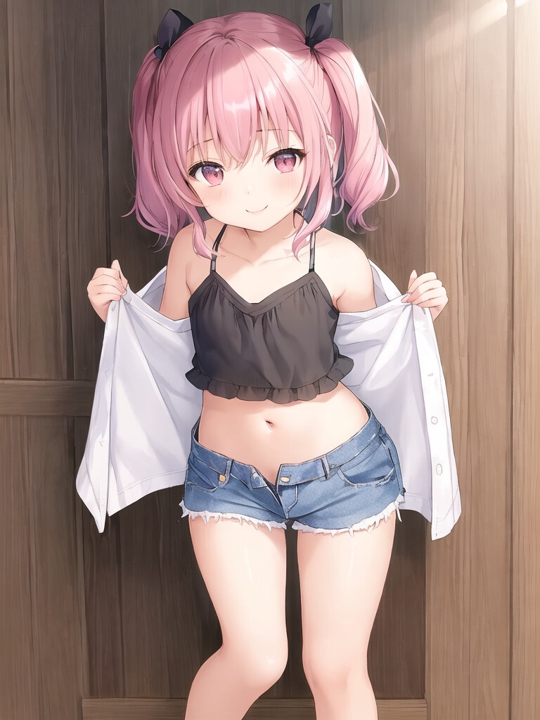 ショートパンツ少女