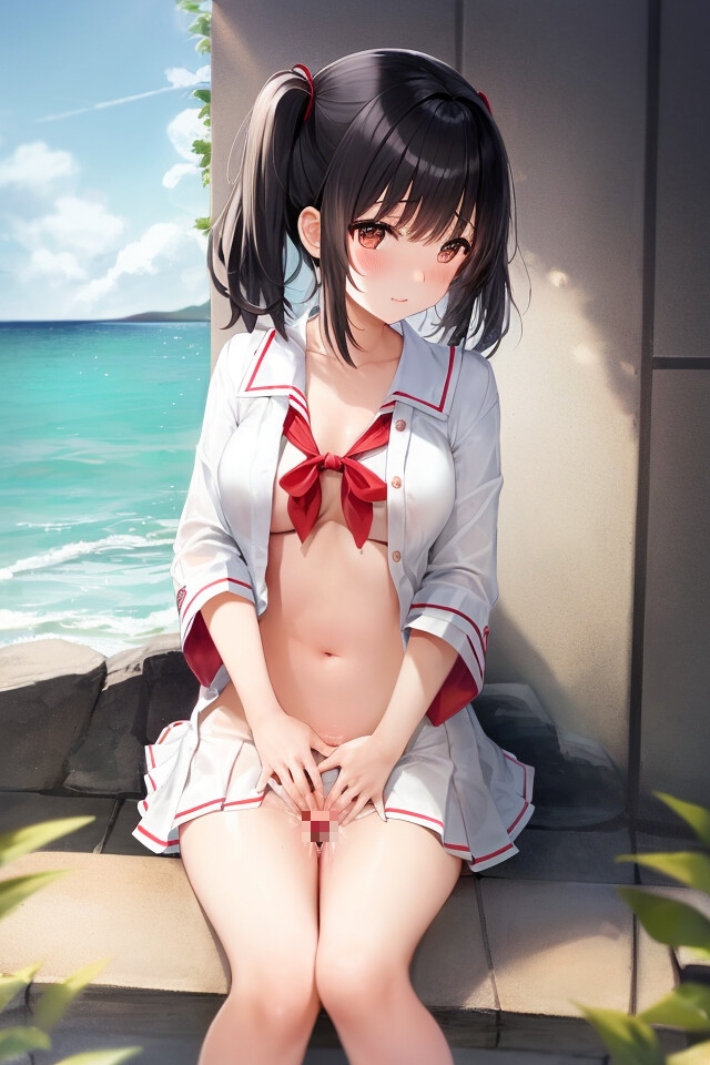 全裸黒髪005-ツインテール海25次元約88枚DLsite