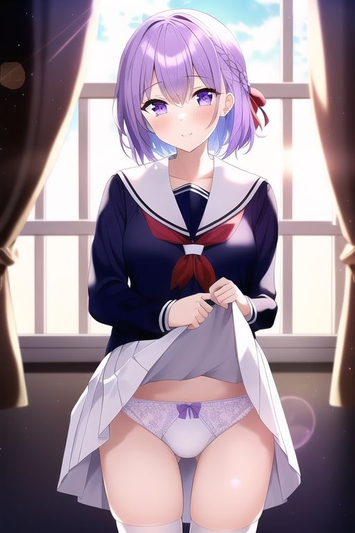 紫髪女子の下着