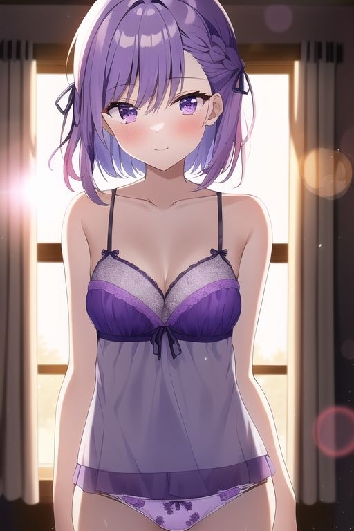 紫髪女子の下着