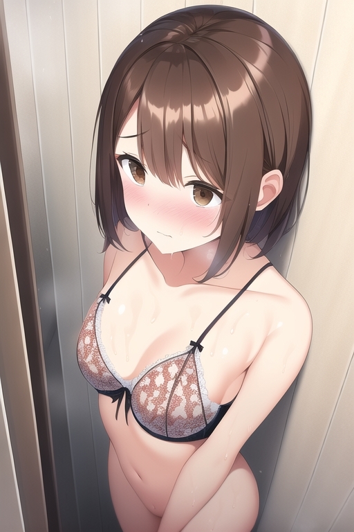 アイドル級茶髪美女、えちえち着衣シャワー編