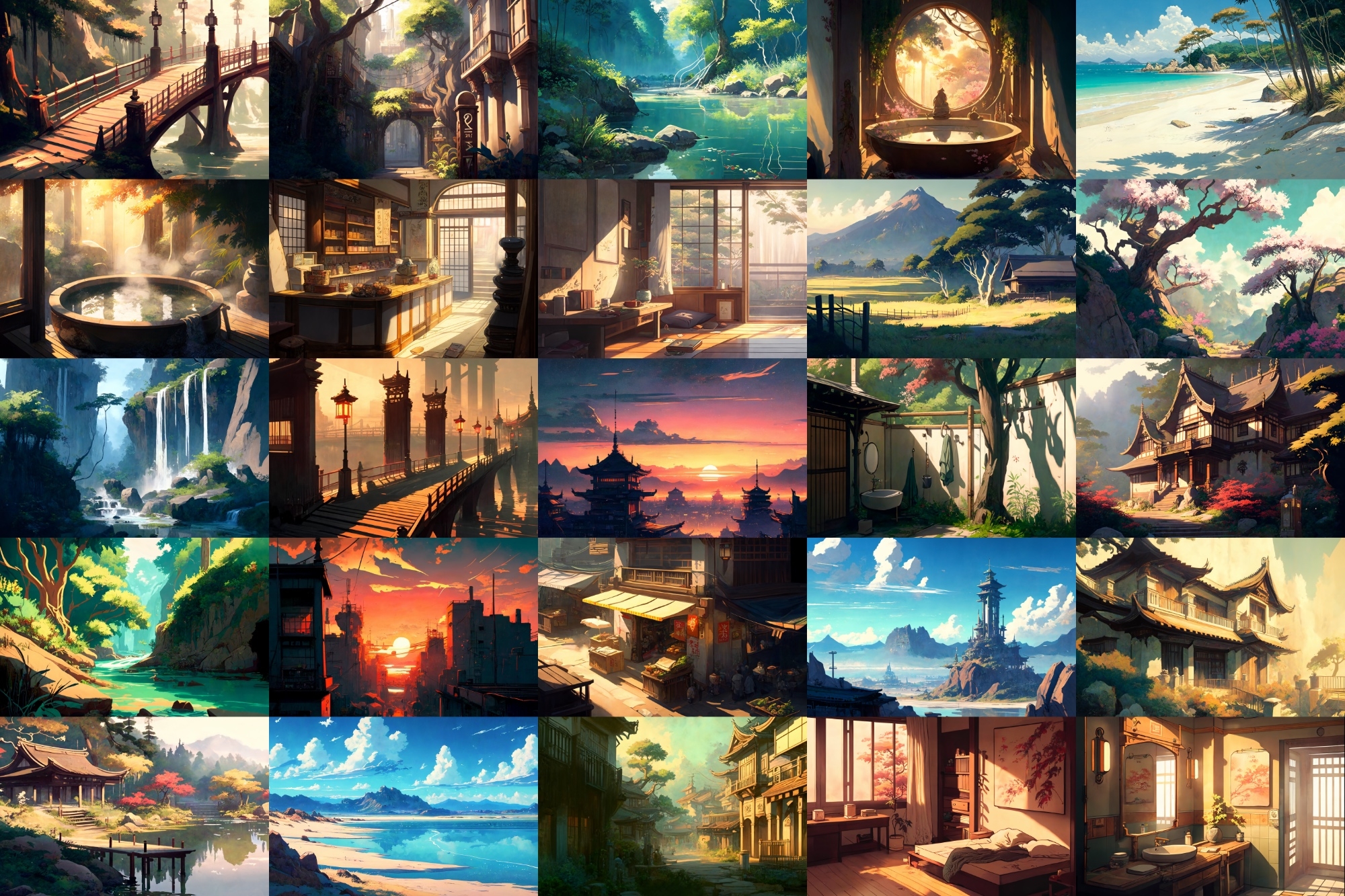 【美麗で幻想的な和風系の背景】著作権フリーの高解像度画像(100枚)