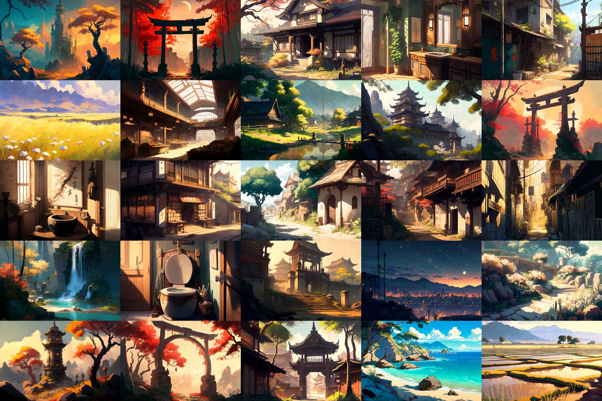 【美麗で幻想的な和風系の背景】著作権フリーの高解像度画像(100枚)