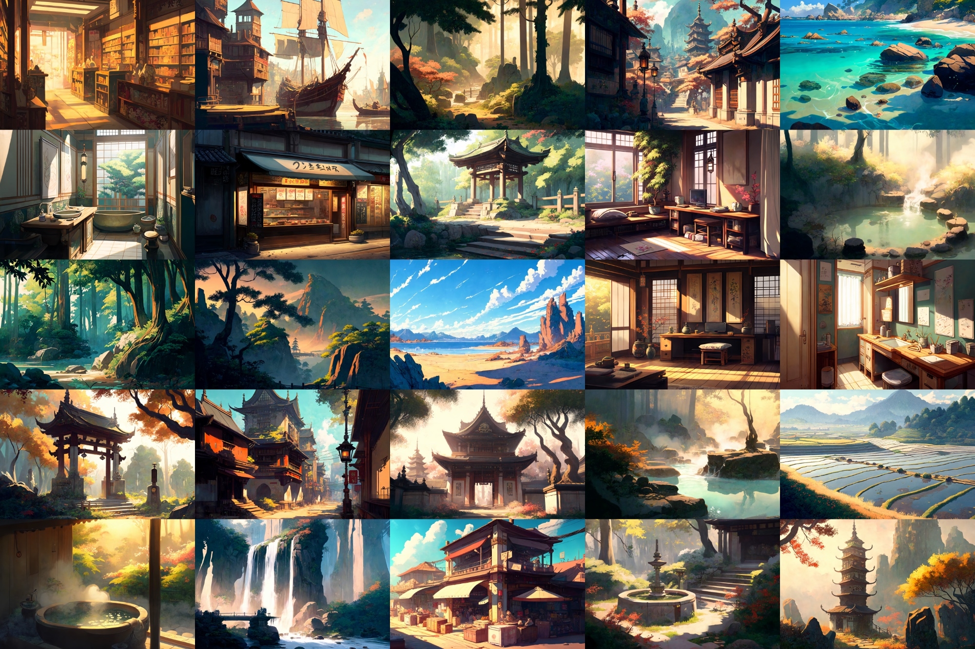 【美麗で幻想的な和風系の背景】著作権フリーの高解像度画像(100枚)