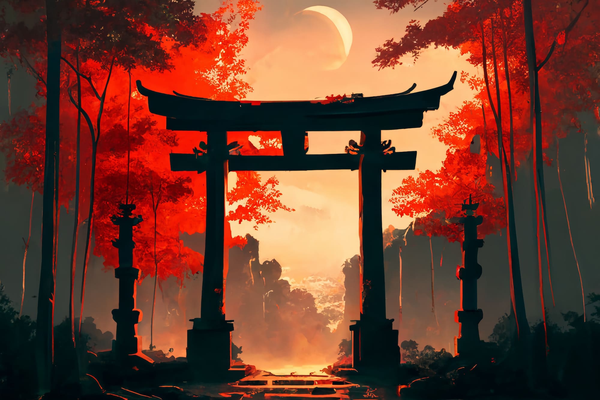 【美麗で幻想的な和風系の背景】著作権フリーの高解像度画像(100枚)