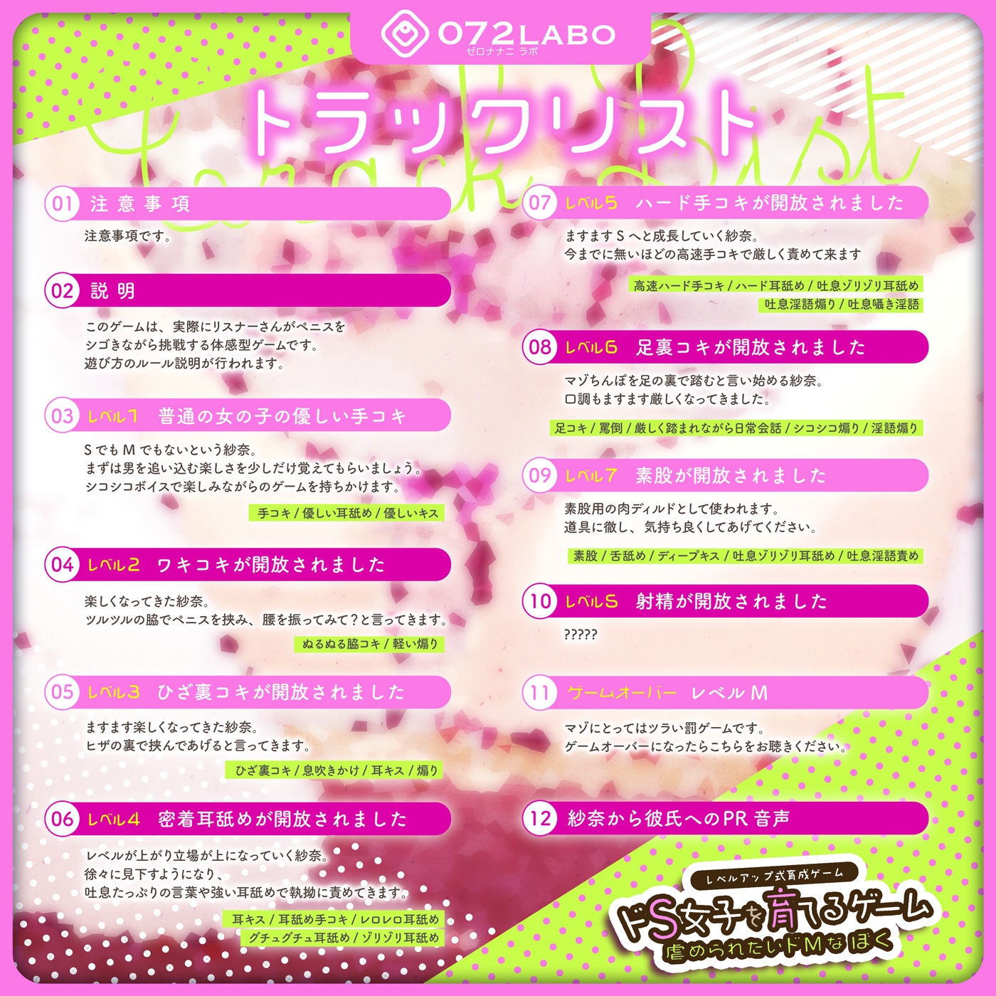 【育成】レベルアップ式育成ゲーム「ドS女子を育てるゲーム1」〜虐められたいドMなぼく〜【移動式しこボイス】