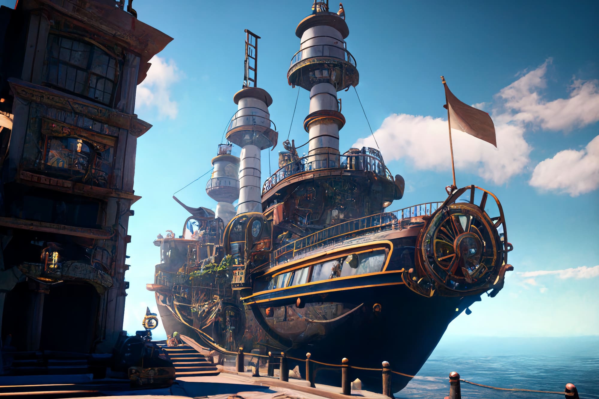 【超リアルなスチームパンク背景】著作権フリーの高解像度画像(100枚)