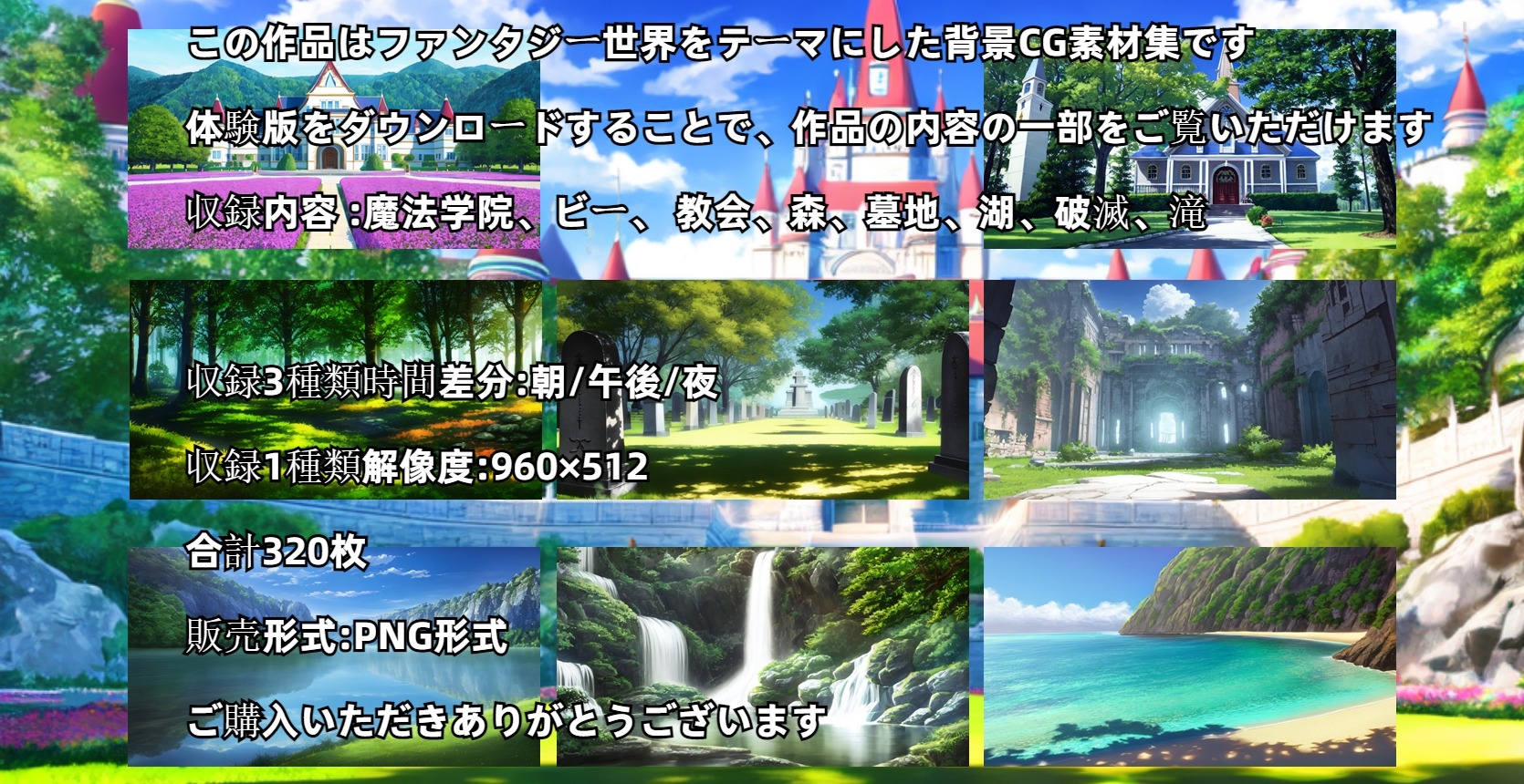 背景CG素材集【幻想世界』合計320枚trial