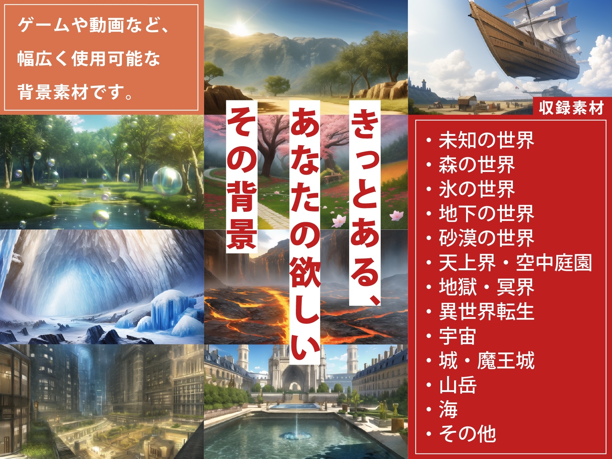 シグラルAI素材集『幻想世界背景編』