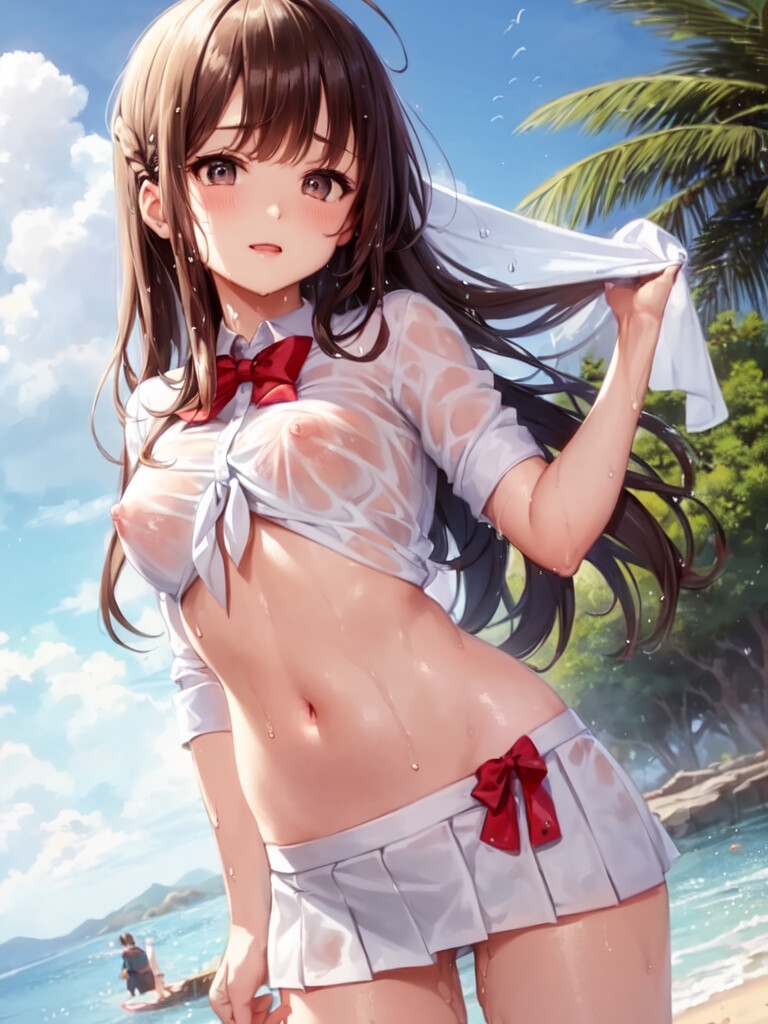 びしょ濡れ少女たち