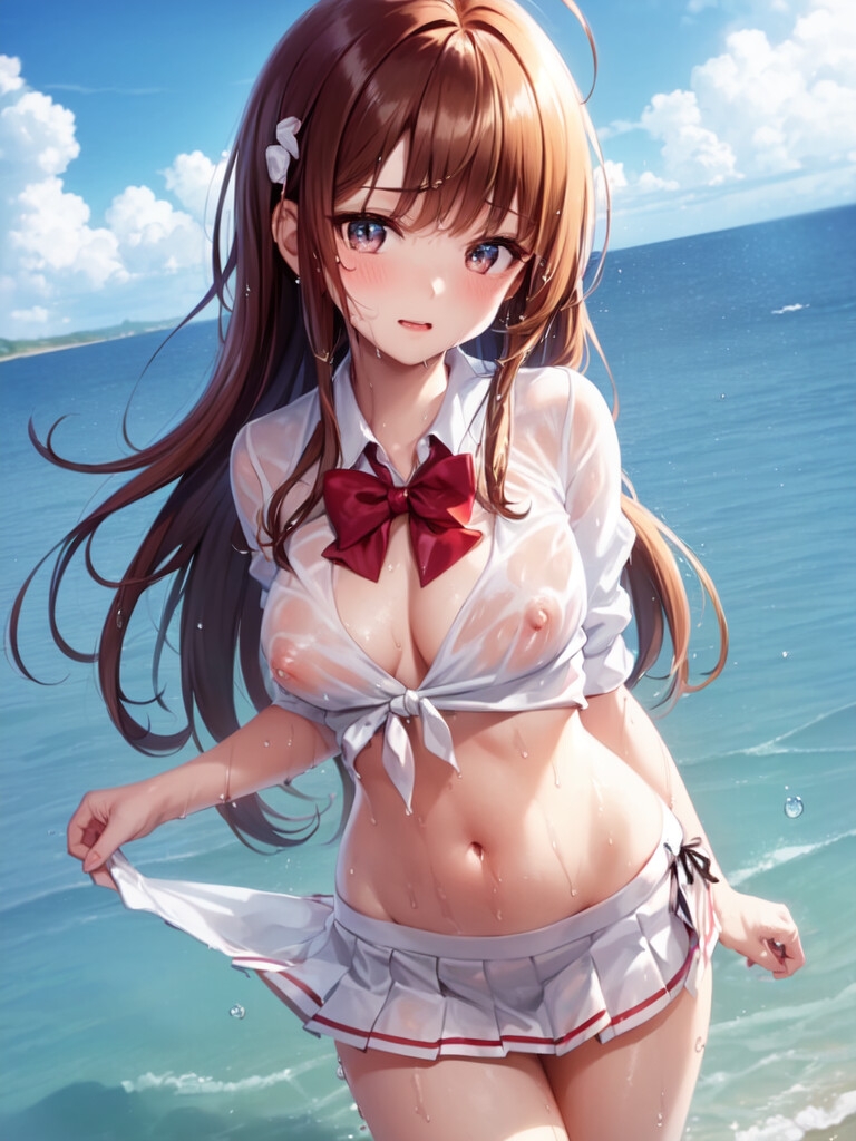 びしょ濡れ少女たち