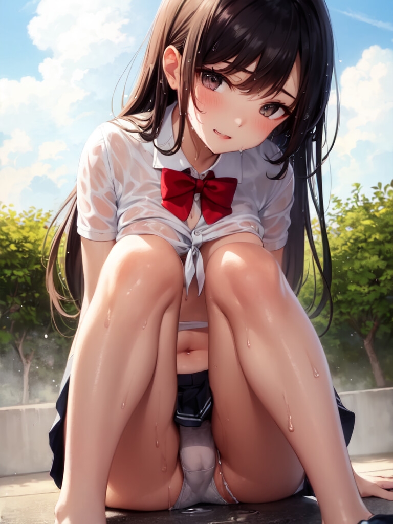 びしょ濡れ少女たち