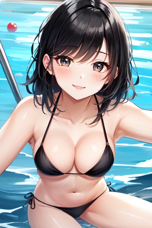 水着の美少女