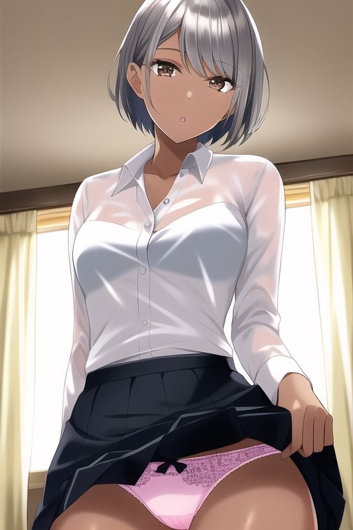 褐色女子の下着