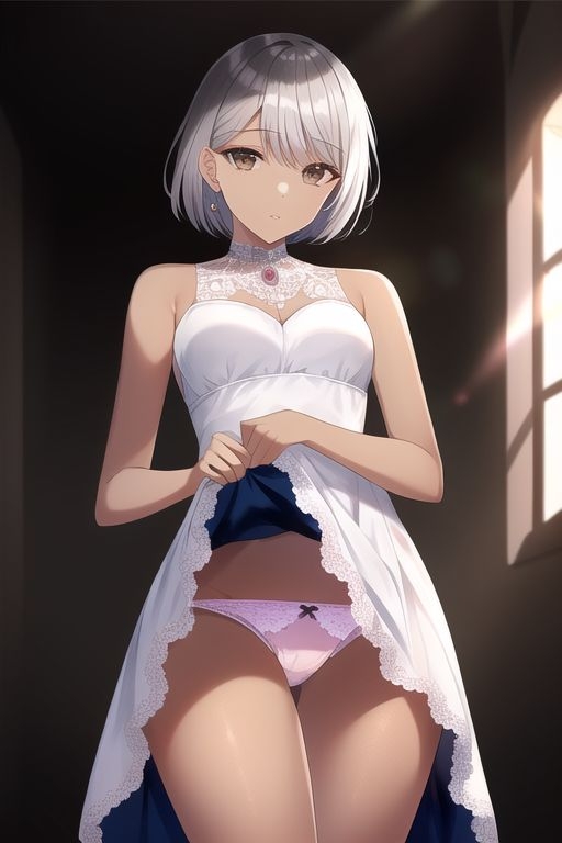 褐色女子の下着