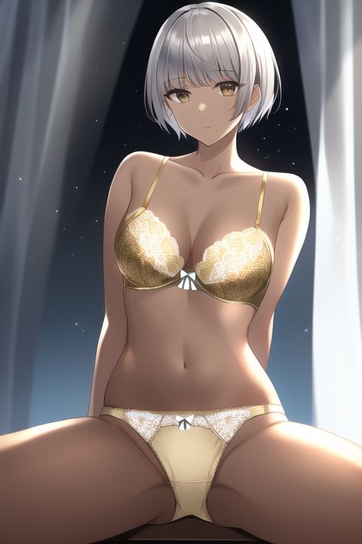 褐色女子の下着