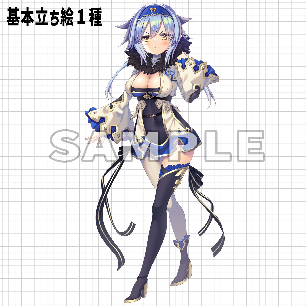 立ち絵素材_10(レイピア二刀流女子)表情10種+武器+エフェクトセット