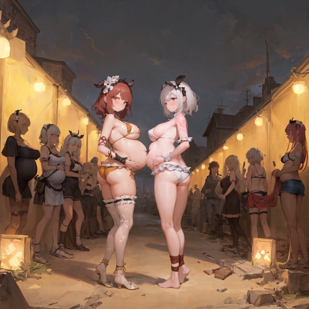 奴隷市場の妊婦たち4