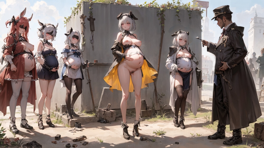 奴隷市場の妊婦たち4