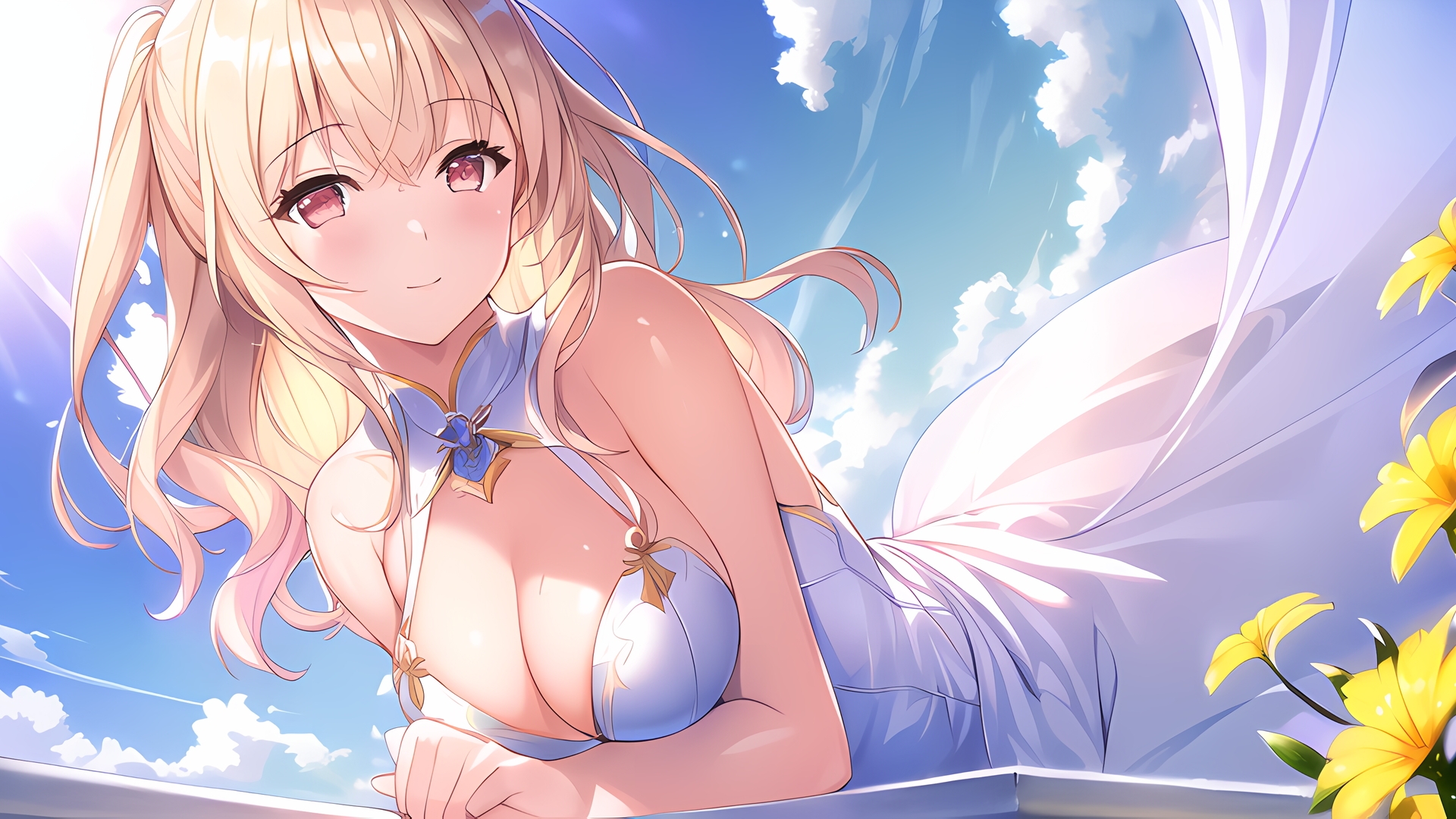 美麗イラスト壁紙集 Vol.1 ～海辺の美少女～