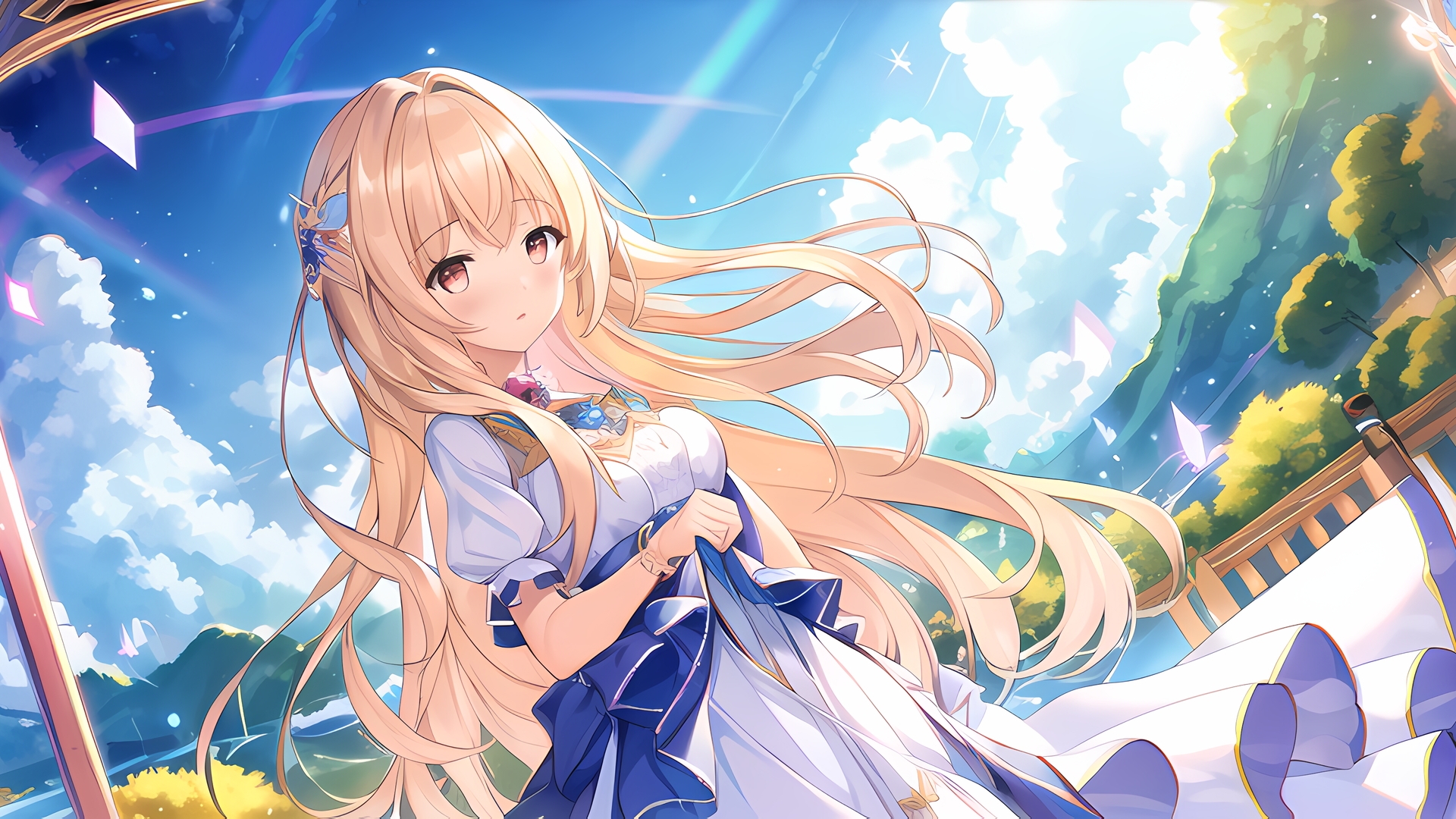 美麗イラスト壁紙集 Vol.1 ～海辺の美少女～