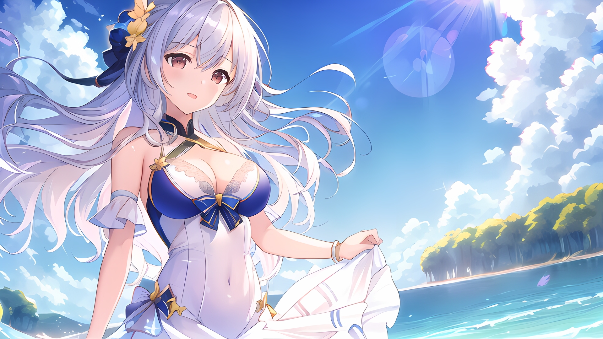 美麗イラスト壁紙集 Vol.1 ～海辺の美少女～