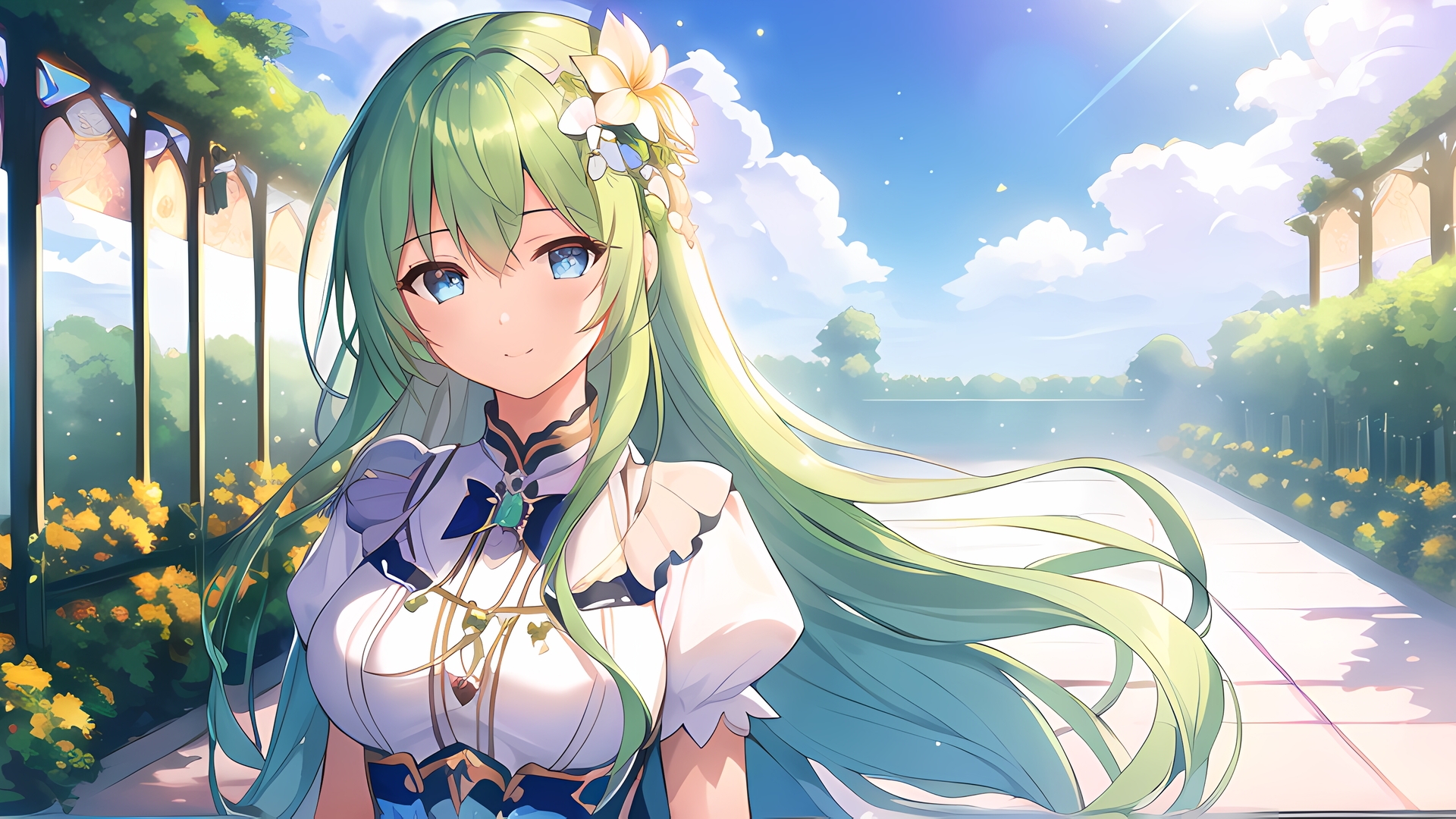 美麗イラスト壁紙集 Vol.1 ～海辺の美少女～