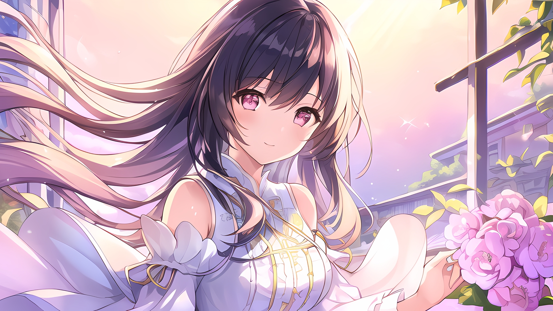 美麗イラスト壁紙集 Vol.1 ～海辺の美少女～