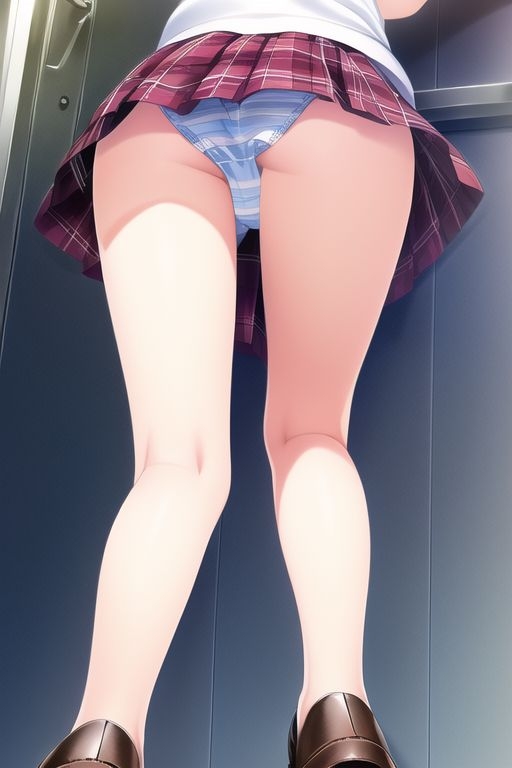 清楚JKパンチラ盗撮写真集～わずかに見える1○代の薄い布～