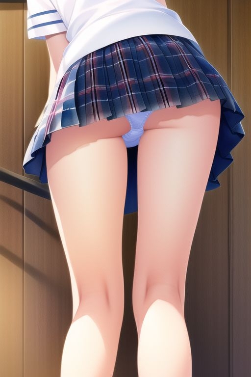 清楚JKパンチラ盗撮写真集～わずかに見える1○代の薄い布～