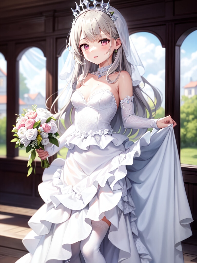 銀髪ロリ少女のエッチCG集