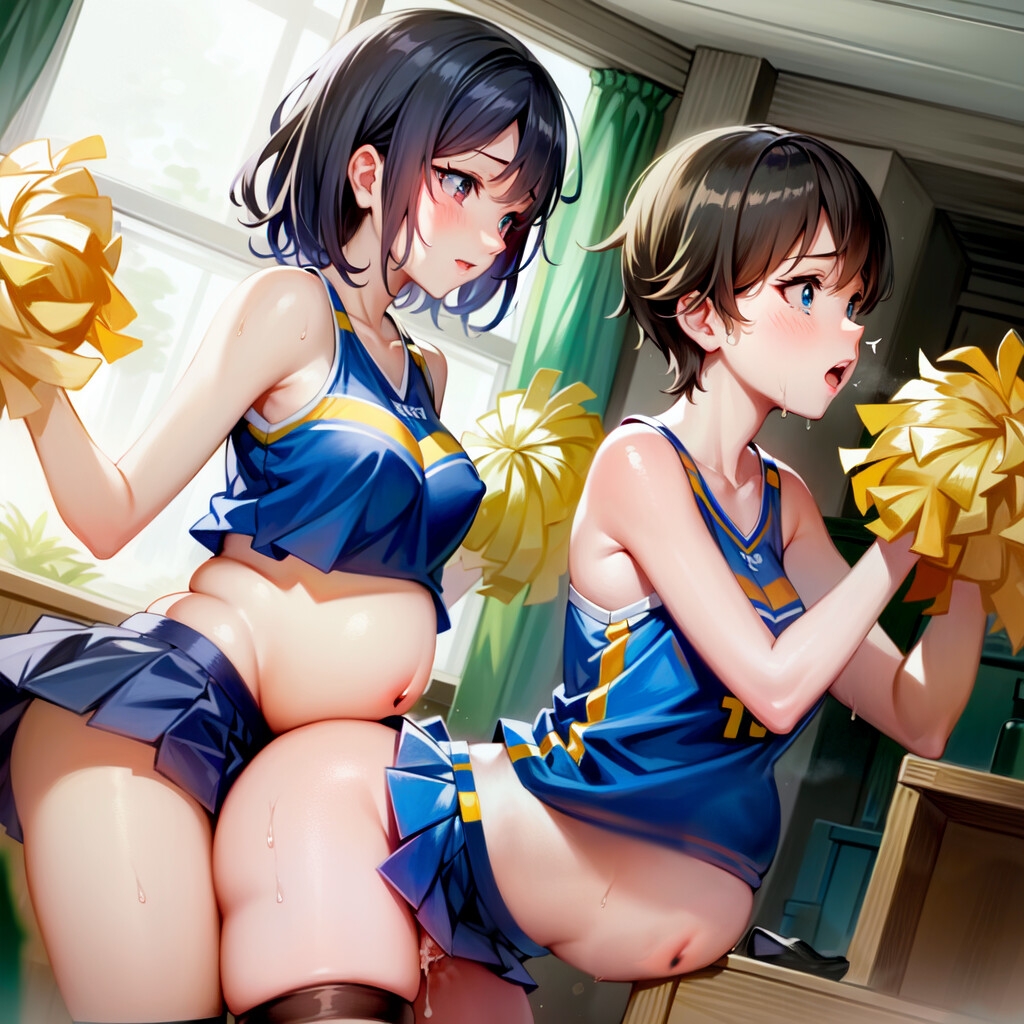 おチ〇ポ応援、ボテ腹部!!