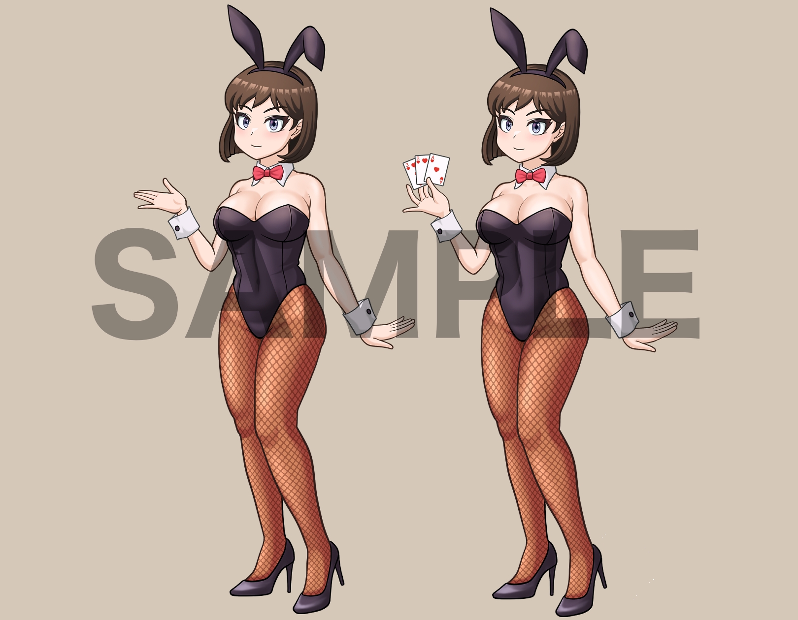 立ち絵素材、バニーガール、C01