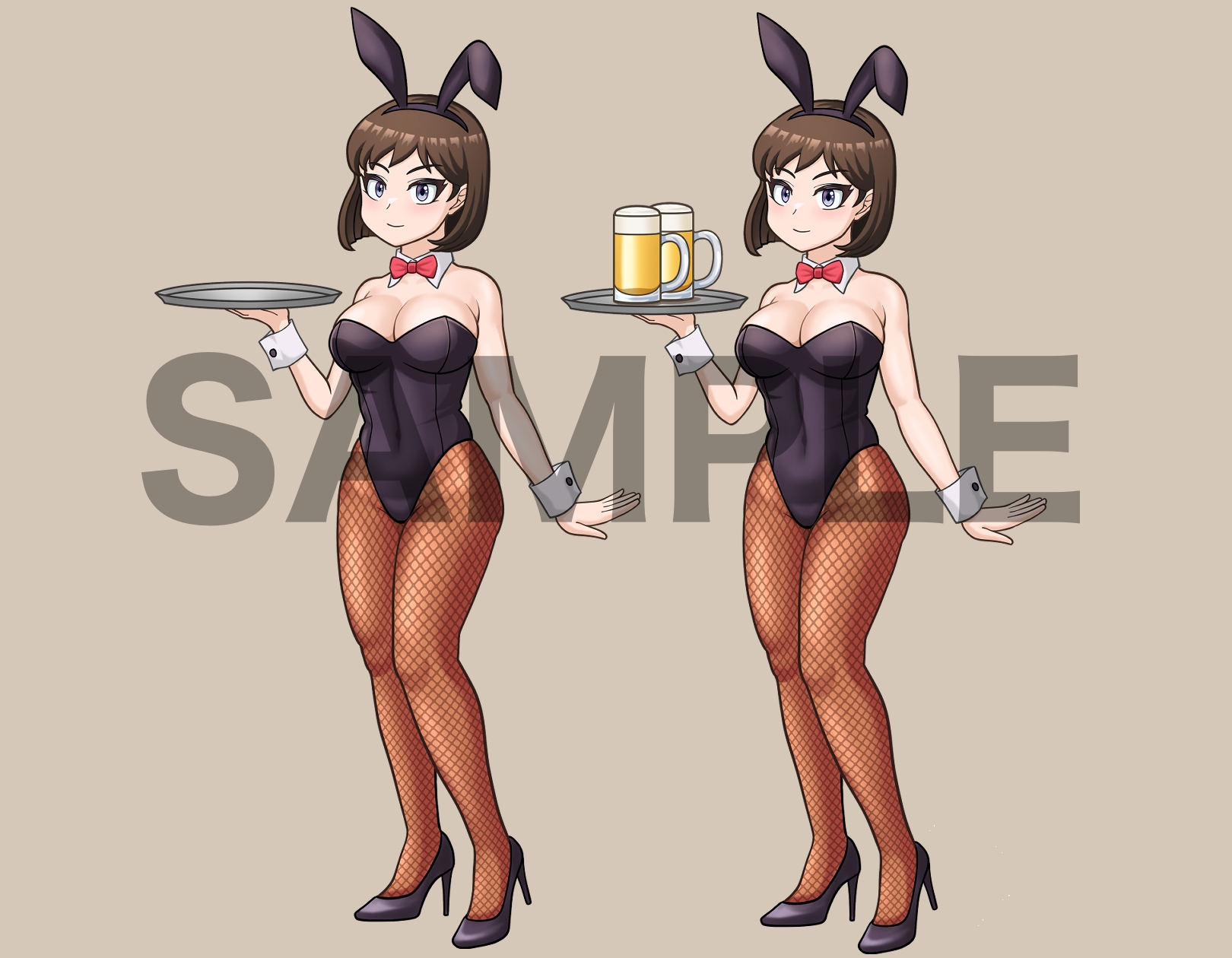 立ち絵素材、バニーガール、C01