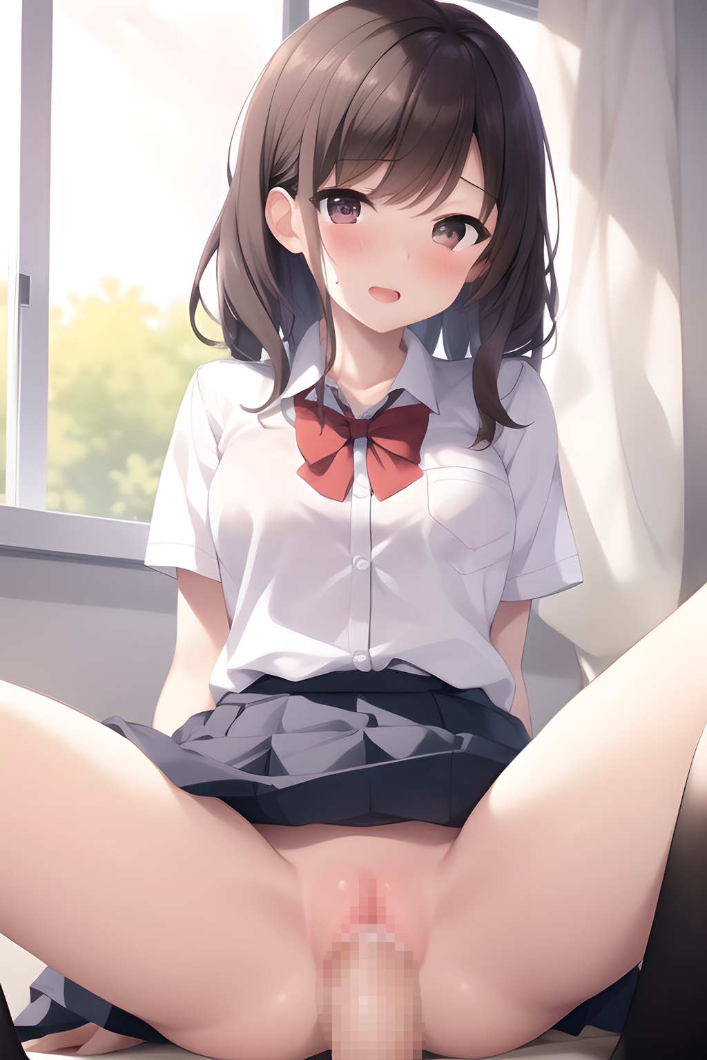 制服JKと着衣エッチ