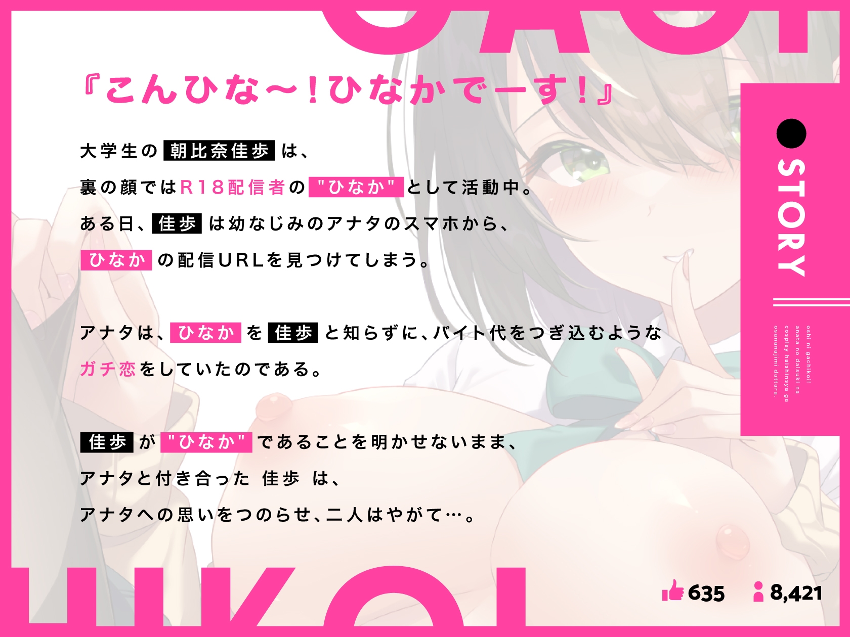 【KU100】そういう目で見てほしいの。～推しにガチ恋!アナタの大好きなコスプレ配信者が、幼なじみだったら。