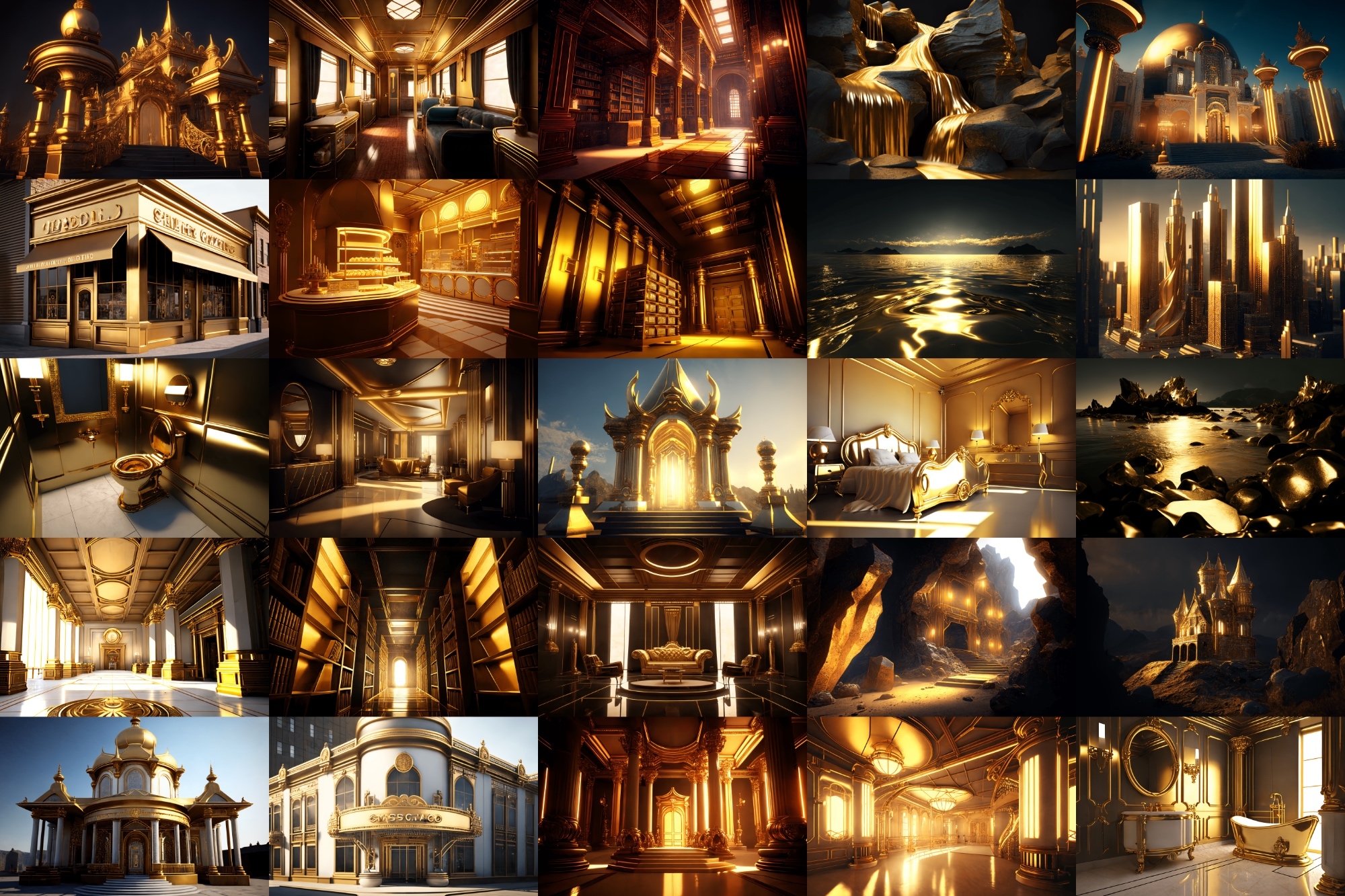 【超リアルな黄金郷系の背景】著作権フリーの高解像度画像(100枚)