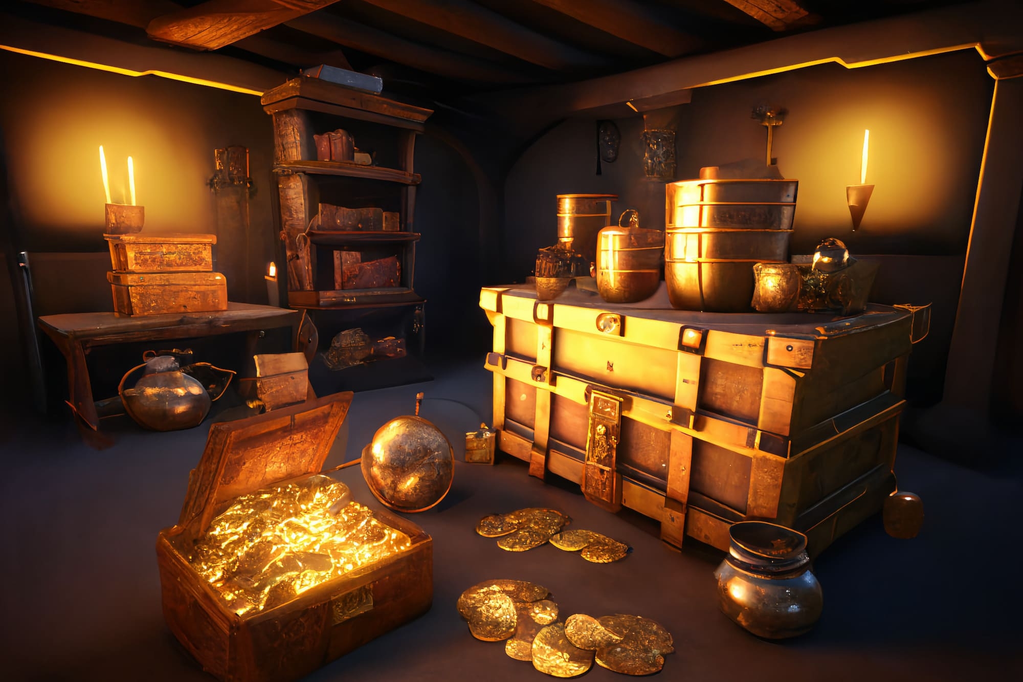 【超リアルな黄金郷系の背景】著作権フリーの高解像度画像(100枚)