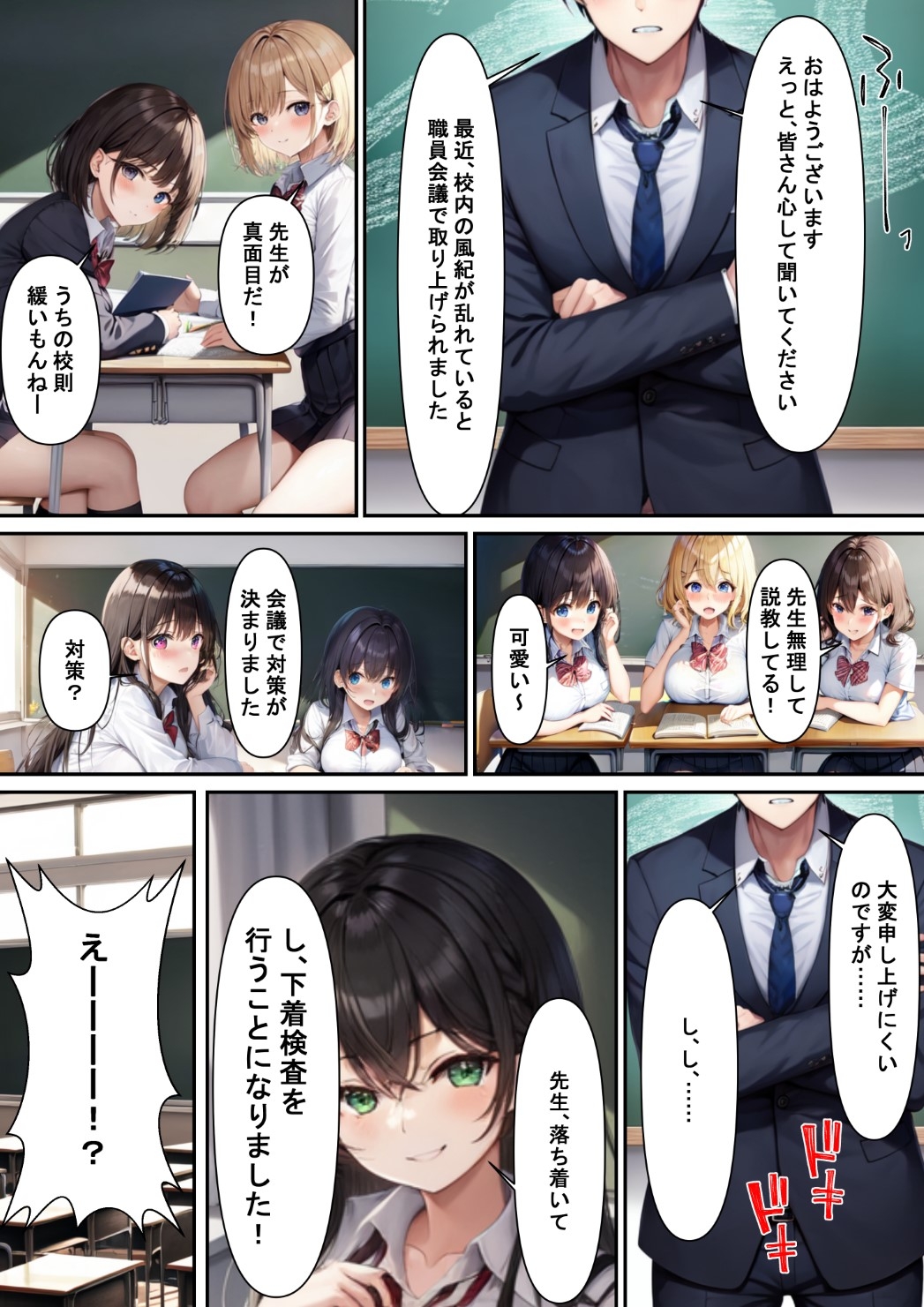 下着検査でハメられた!?〜女子校唯一の男性教師が生徒会長にハメられる話〜